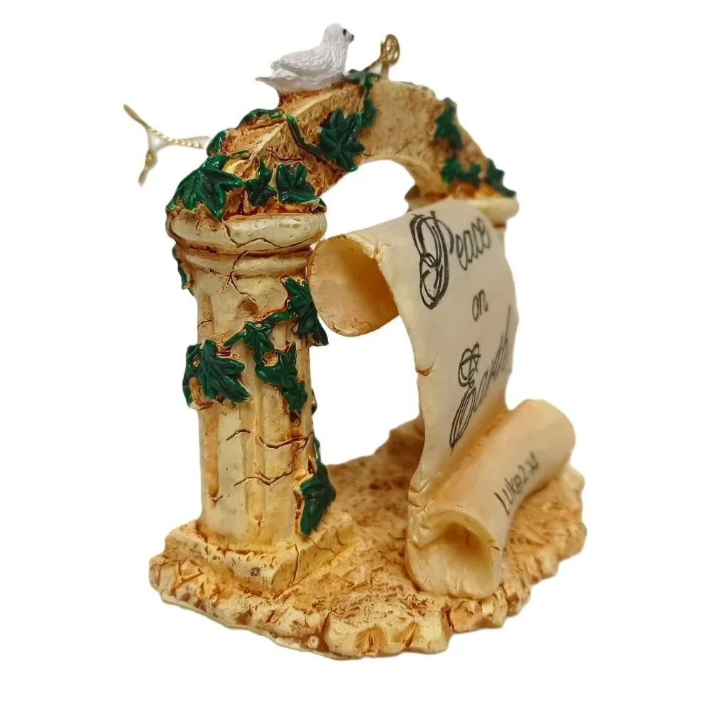 Christmas Scripture Scroll Ornament: Luke 2:14 Peace on Earth